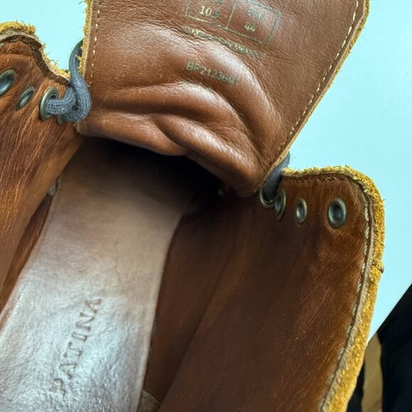 EUC Patina Brown Leather Lace Up Boots Handmade In Mexico main image 13